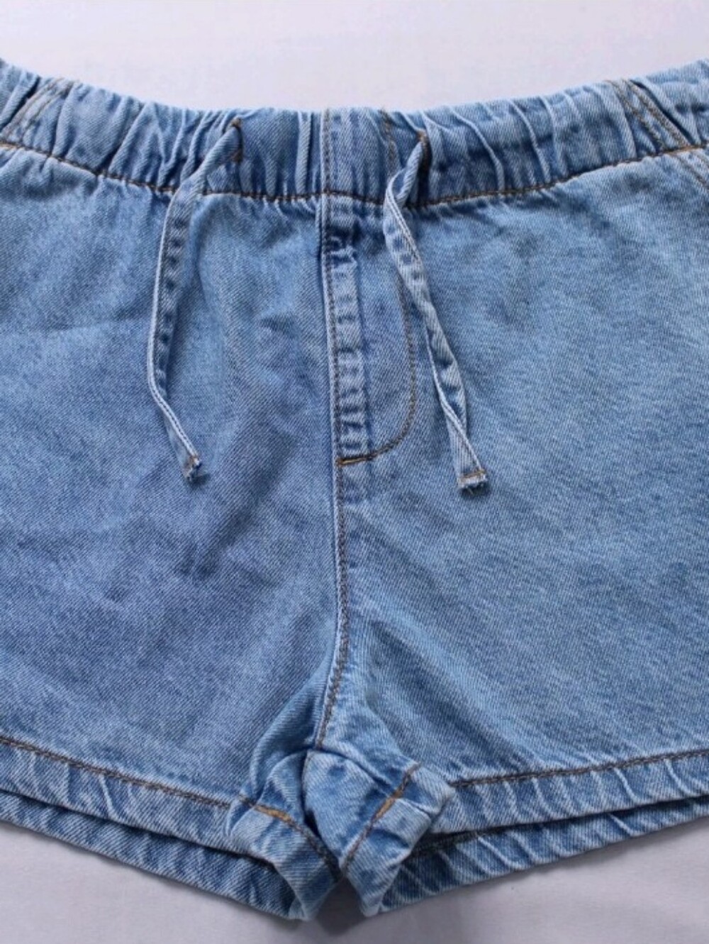 Zara Elastic Denim Bermuda Pocket Shorts
